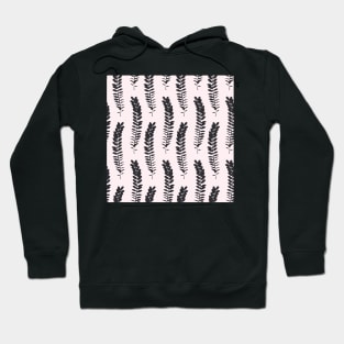 Delicate and elegant ferns in a simple repeating pattern Hoodie